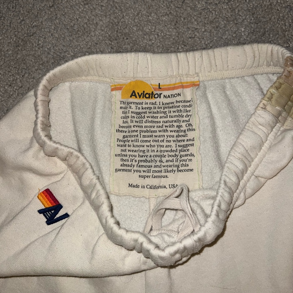 Aviator Nation Cream Sweatpants